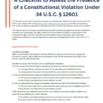 A Checklist to Assess the Presence of a Constitutional Violation under 34 U.S.C. 12601