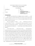 Memorandum of Law in Support of Alternative Disposition (Oregon)