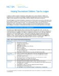 Helping Traumatized Children: Tips for Judges