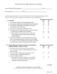 Checklist to Assist with Competency Evaluations