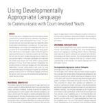 Issue Brief: Using Developmentally Appropriate Language to Communicate with Court-Involved Youth