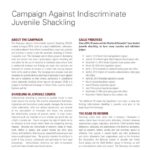 Issue Brief-Campaign Against Indiscriminate Juvenile Shackling
