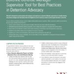 Juvenile Defense Manager-Supervisor Tool for Best Practices in Detention Advocacy