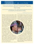 Spotlight on Culture-Conversations about Historical Trauma: Part One